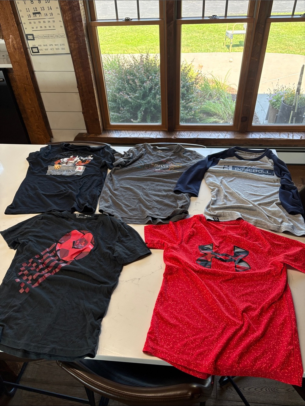 Under Armour Red Boys' Short Sleeve Performance Tee with Black Logo